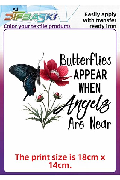 F17 Ajans طباعة Dtf على قميص من القماش المطبوع على شكل فراشة