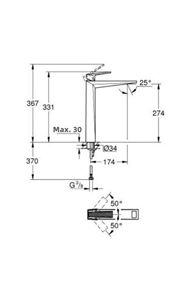 Grohe Allure Brilliant Private Collection Xl-Boy Counter Top Sink Faucet - 24417000