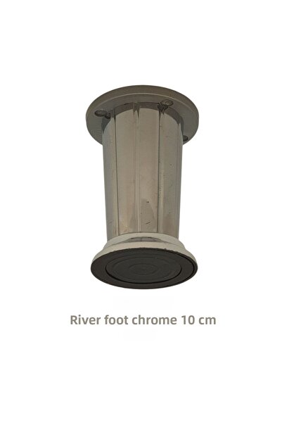Adilon RIVER LEG, Picior pentru mobilier din plastic, 10 cm, Inclusiv șuruburi, Crom