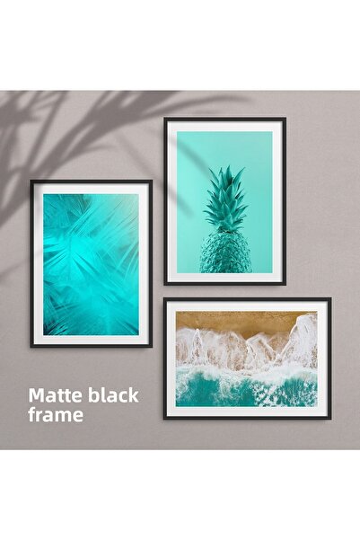 HOMEPACK Set cadru laminat negru 3 piese Pictură Hpn07