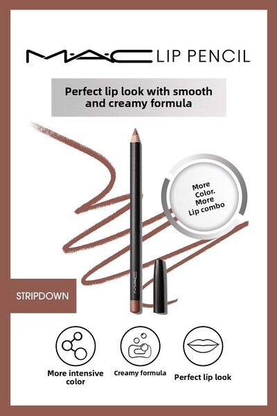 M.A.C قلم تحديد الشفاه الكريمي الدائم - قلم تحديد الشفاه ستريب داون 1.45 جم