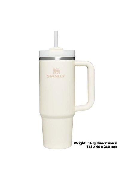 Stanley Quencher H2O Flowstate ™   Tumbler Thermos with Straw 0.8L Flask with Straw Beige