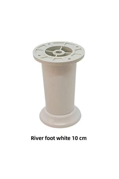 Adilon RIVER LEG, Picior de mobilier din plastic, 10 cm, Include șuruburi, Alb