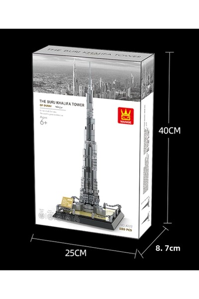 Fab N Funky Fab N Funky Burj Khalifa Tower Set - 555pc, Fine Motor Skills & Creativity Builder for Kids 6+