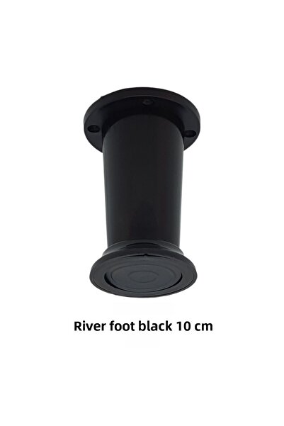 Adilon RIVER LEG, Picior pentru mobilier din plastic, 10 cm, Inclusiv șuruburi, Negru