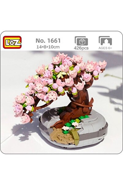 scntoys Decorative Collectible Sakura Tree Flower Building Set 426 Piece Puzzle Block Flower Building Set