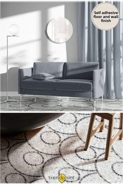 Trendpoint 1pc Lvt Floor And Wall Covering Self Adhesive 30cm×30cm Kitchen Bathroom Doorway