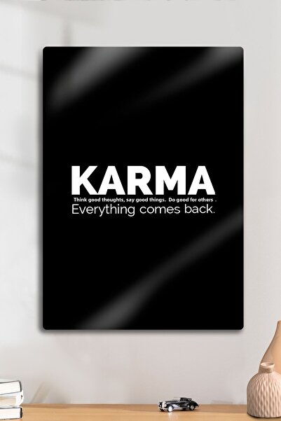 DekorHane Imprimare metalică - Karma, What's Yours Turns to You, Tableau-uri ...