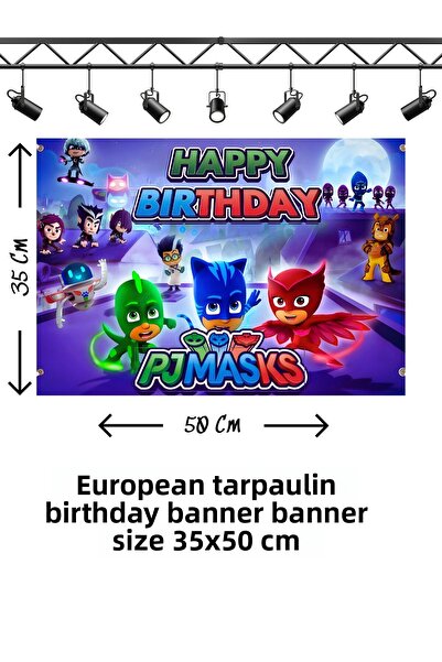 snowparty لافتة عيد ميلاد Pj Masked Pj Mask ذات الطابع الخاص