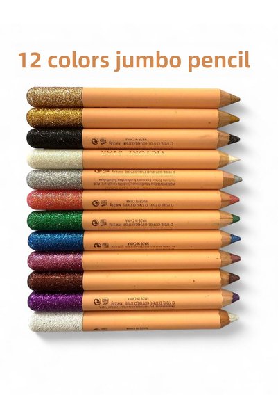 Floraglow Flora 12 Color Glitter Glitter Jumbo Pen Shadow Set
