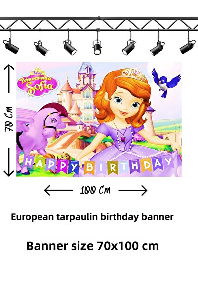 snowparty Πανό γενεθλίων με θέμα τη Σοφία