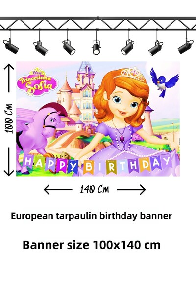 snowparty Πανό γενεθλίων με θέμα τη Σοφία