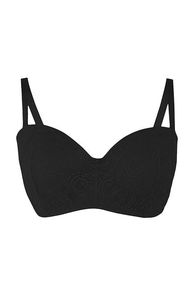 Trendyol Curve Black Lace Lilyum Plus Size Bra Tbbaw26Cw00006