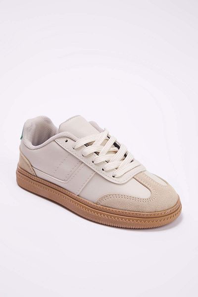 TRENDYOL SHOES Pantofi sport pentru copii, unisex, cu șireturi, alb, TAKAW26SN00001