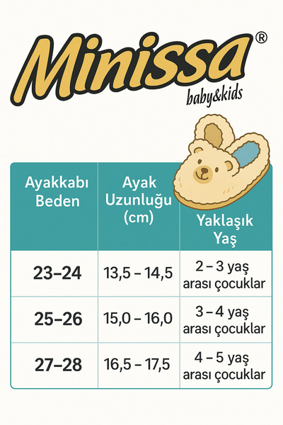 minissa baby kids Fulya Tavşan Desenli Panduf Kreş Ayakkabısı – Sıcacık, Kaymaz ve Eğlenceli! .