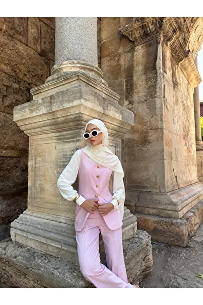 VUNTAL Metal Buttoned Vest Double Suit