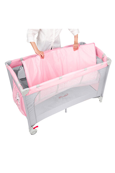 Juju Patut pliant 2 nivele Sleepy Baby, Hunny Bunny