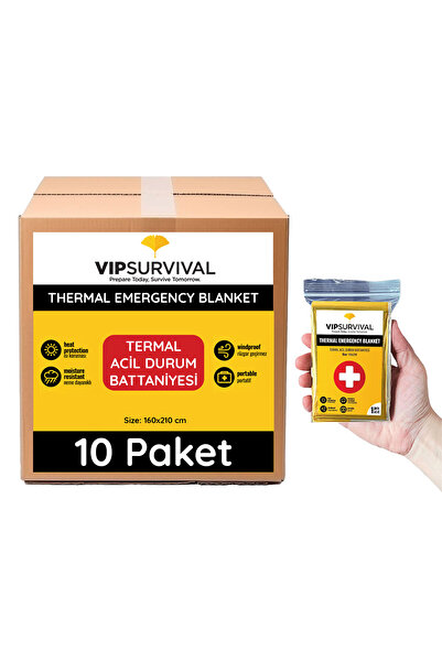 4s Acil Durumlar Ve Deprem İçin Termal Battaniye ,Vücut Isınızı Koruyun 10 Adet
