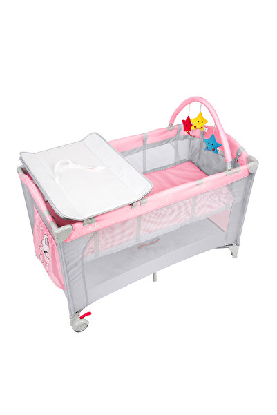 Juju Patut pliant 2 nivele Sleepy Baby, Hunny Bunny