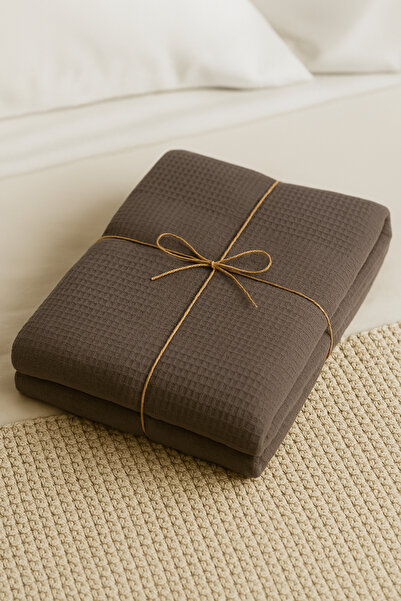 CANDAN ÇEYİZ Double Pike Summer 100% Cotton Anti-Sweat Natural Waffle 200X235 Summer Pike