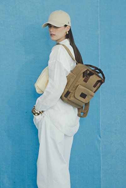 Nordbron Rucsac unisex maro, rezistent la apă, de 10 inci, cu compartiment pe...