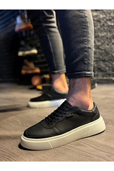 Knack Casual Shoe 222 Μαύρο (Λευκή σόλα)