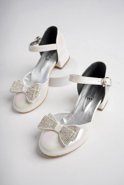 Ramer Bow Tie Girl's Evening Dress Shoes