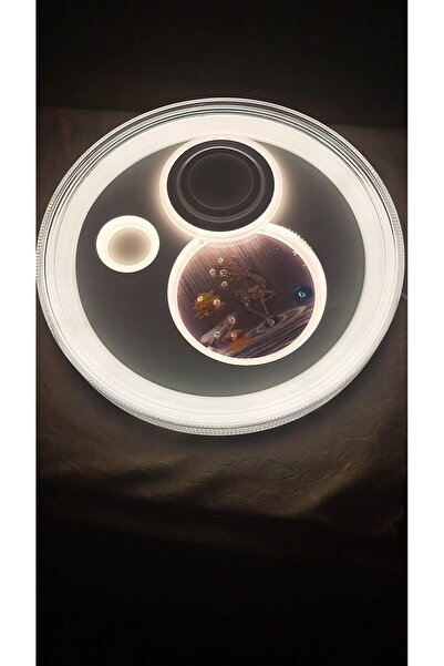 MAZEL AYDINLATMA Ses Sistemli Tavana Sabit Üç Renk Led Plafonyer Avize