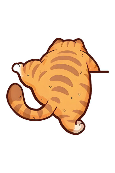 CanCo Store Tırmanan Kedi Sticker 14,2x13,5 Cm Su Geçirmez Yüksek Çözünürlükl...