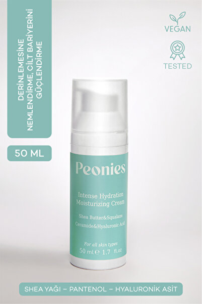 peonies Intense Hydration Nemlendirici Krem | Seramid, Hyaluronik Asit Ve She...