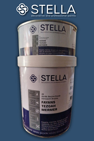 Stella Fayans Boyası Tezgah, Mermer, Ahşap, Mobilya, Cam, Seramik, Kapı Boyası 1LT