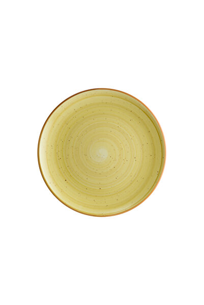 Bonna Porselen Amber Gourmet 21cm 12 Adet Porselen Düz Tabak Açık Kahverengi