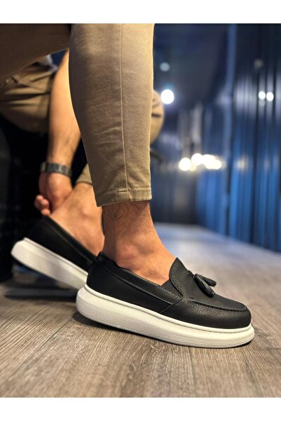 Knack Casual Sports Classic Shoes 818 Black (White Sole)