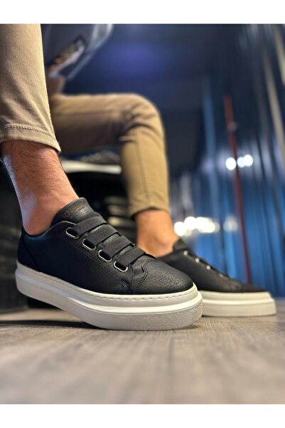 Knack Повсякденне взуття 521 Чорне (Біла підошва)