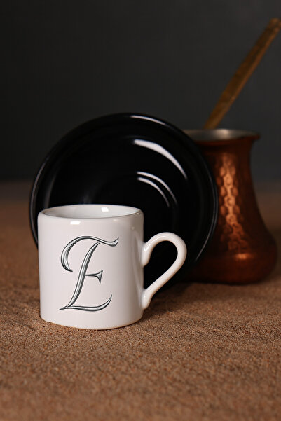 TREND YANKI Turkish Coffee Cup with Initial Print