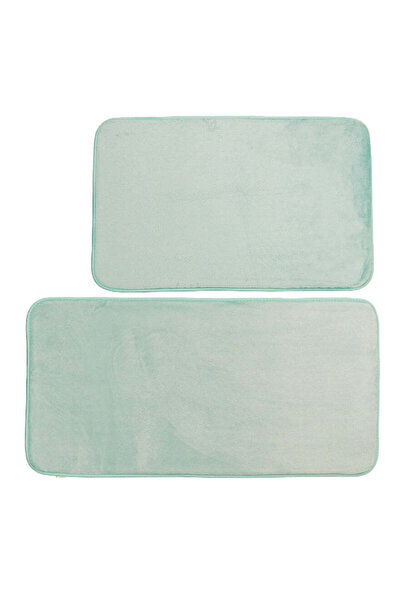 Ella Home Italia Set of 2 Ella Home bath mats, polyester, blue, 50x80cm and 5...