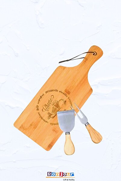 Bonjour Gift & Hobby 2 Blade Cheese Cutting Board Presentation Board Special Cutting Apparatus