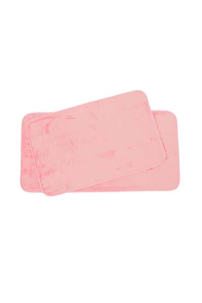 Ella Home Italia Set of 2 Ella Home bath mats, polyester, pink, 50x80cm and 50x100cm