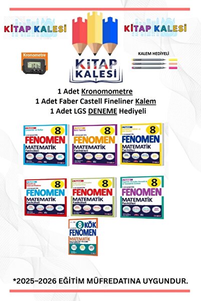 Fenomen Yayıncılık FENOMEN 8.SINIF MATEMATİK ''FASİKÜL SET 6KİTAP+KÖK SORU BANKASI'' 2024-2025 YENİ BASKI 7 KİTAP SET