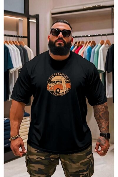 BENROMA Büyük Beden Unisex Baskılı Tişört