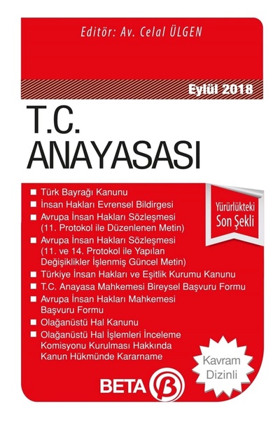 Beta Yayınları T.c. Anayasası (CEP BOY) Celal Ülgen