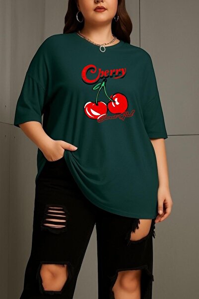 DM DOLCE MORE Plus Size Cherry Cherry Printed Unisex T-Shirt