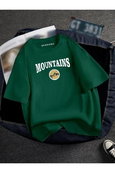 BENROMA Prevelike planine Štampano unisex majica Štampano