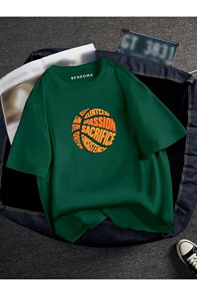 BENROMA Tricou unisex imprimat cu minge de baschet supradimensionată