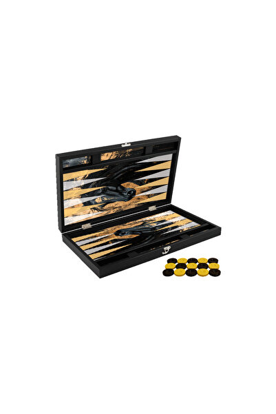 MSMETICARET Yenigün Deri Tavla At Portre Trend Takımı XXL | Kişiye İsme Özel Tavla