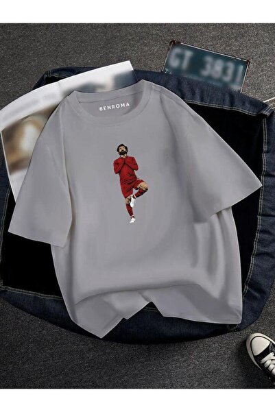 E-ROMA Μπλουζάκι Unisex με στάμπα ποδοσφαιριστή μεγάλου μεγέθους