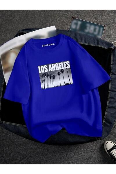 BENROMA Оверсайз Лос-Анджелес з принтом, унісекс футболка з принтом