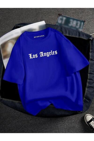 BENROMA Оверсайз Лос-Анджелес з принтом, унісекс футболка з принтом