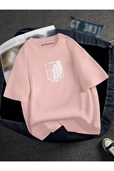 E-ROMA Tricou unisex oversize cu imprimeu Titan