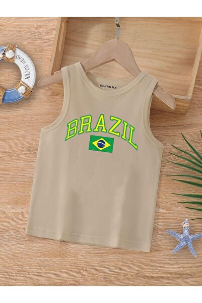 BENROMA CRTANI LIK ŠTAMPANA DEČIJA MAJICA BEZ RUKAVA